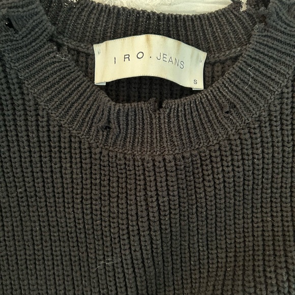 IRO black sweater with cut out black small - Picture 2 of 3